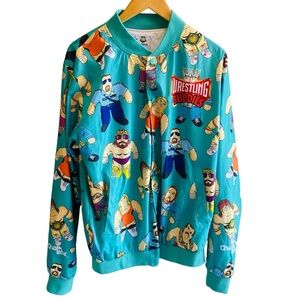 Chalk line Large Wrestling Buddies Teal Jacket